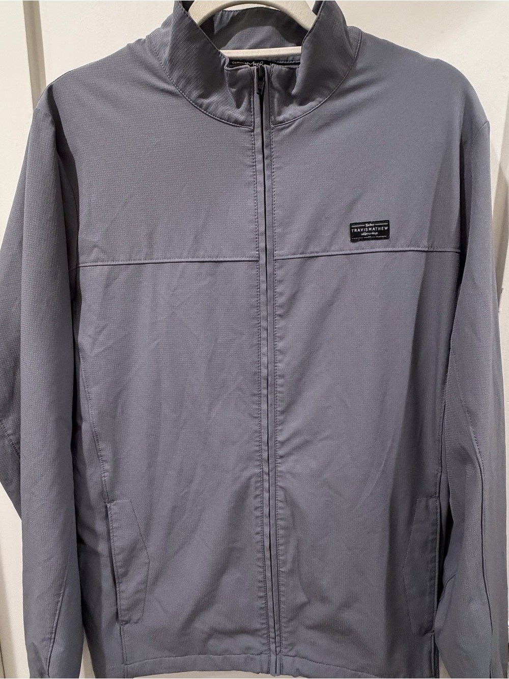Travis Mathew Men's Slate Gray Full-Zip Windbreaker